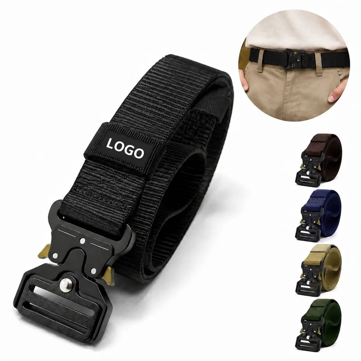 Durable Nylon Quick Release Tactical Belt for Outdoor Hiking