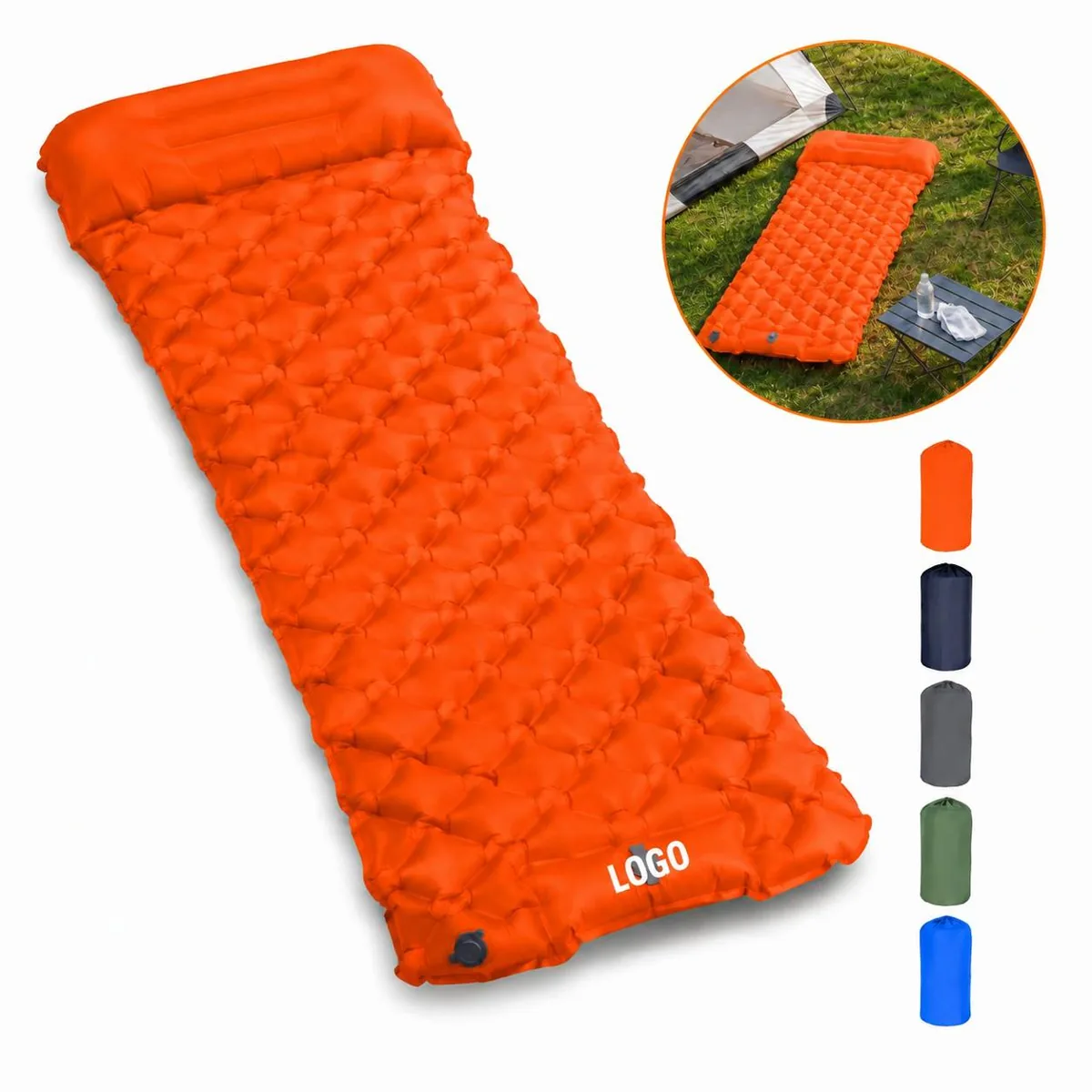Auto Inflating Camping Pad with Pillows and Connectors