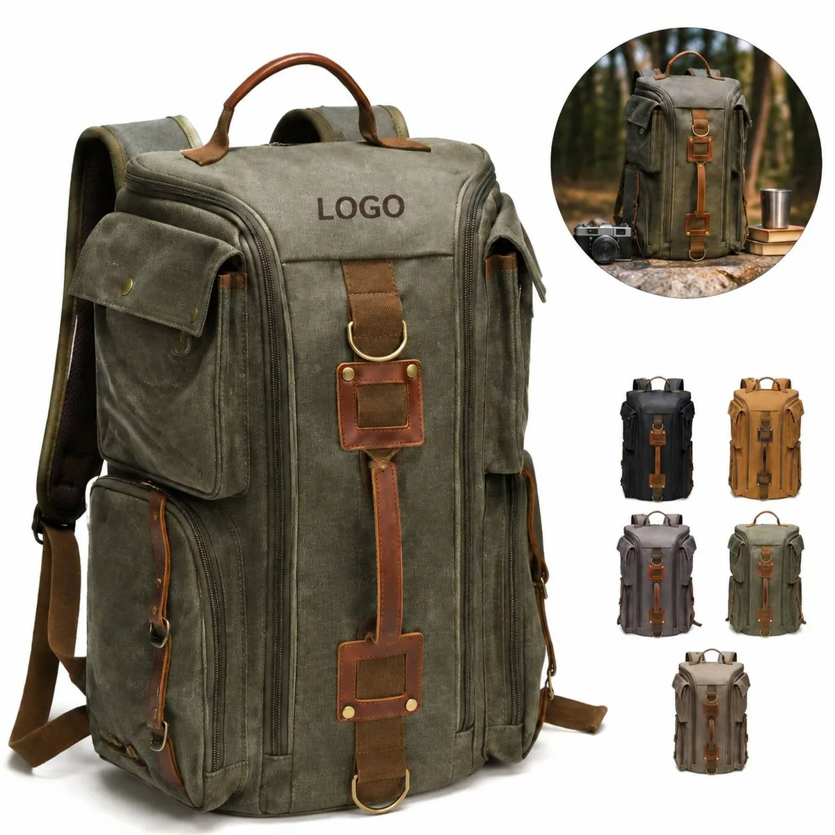 Heritage Waxed Canvas Weekender Travel Pack