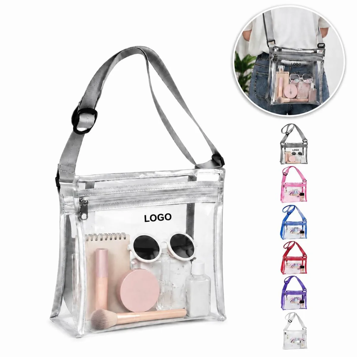 Clear Transparent Crossbody Purse for Venue Events