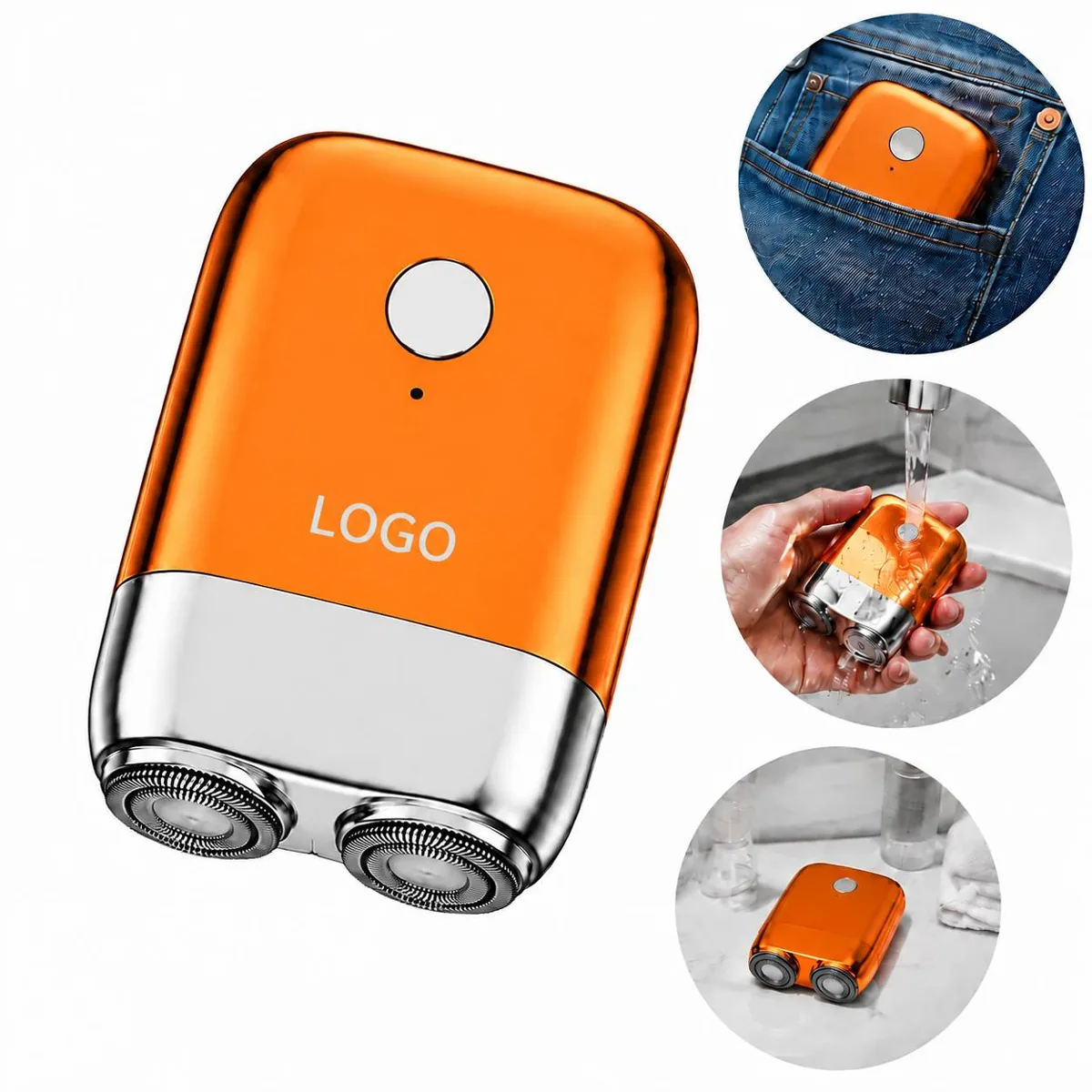 Mini Portable Cordless Shaver for Men with Magnetic Head