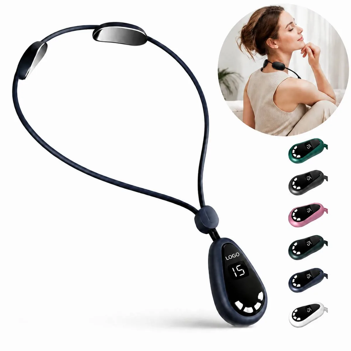Smart TENS Neck Massager Portable for Muscle Pain Relief
