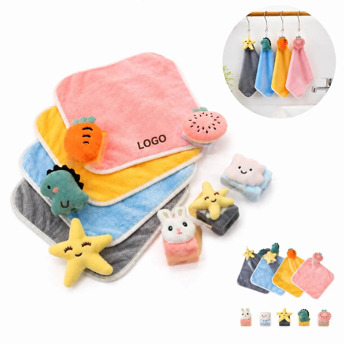 Premium Coral Fleece Baby Hand Towel, Soft Absorbent