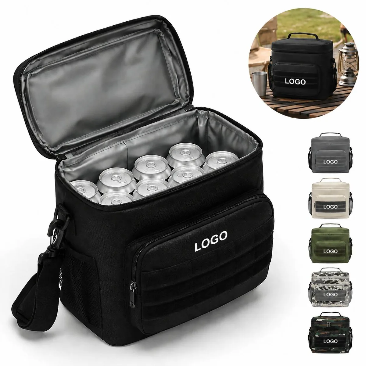 Compact Thermal Cooler Backpack, 24H Insulated Leakproof