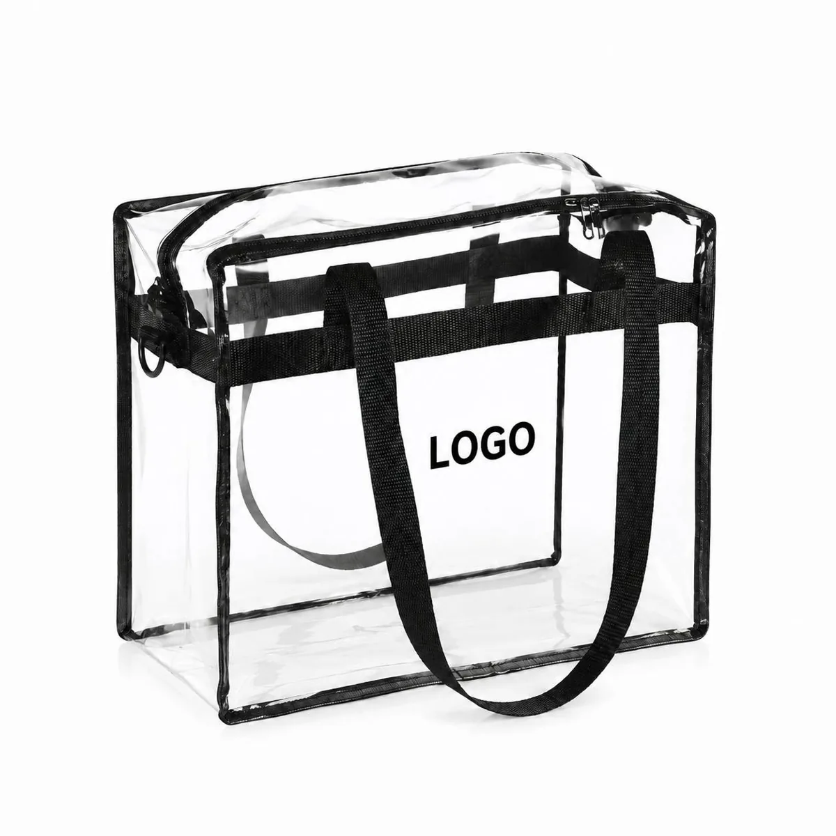 Clear Waterproof Vinyl Tote for Stadiums, Work & Events