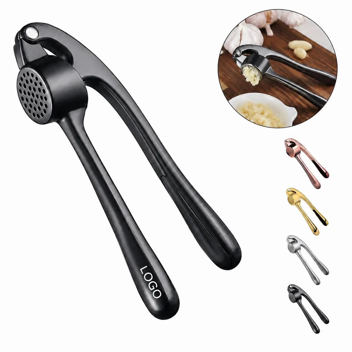 Stainless Steel Garlic Mincer with Ergonomic Easy-Clean