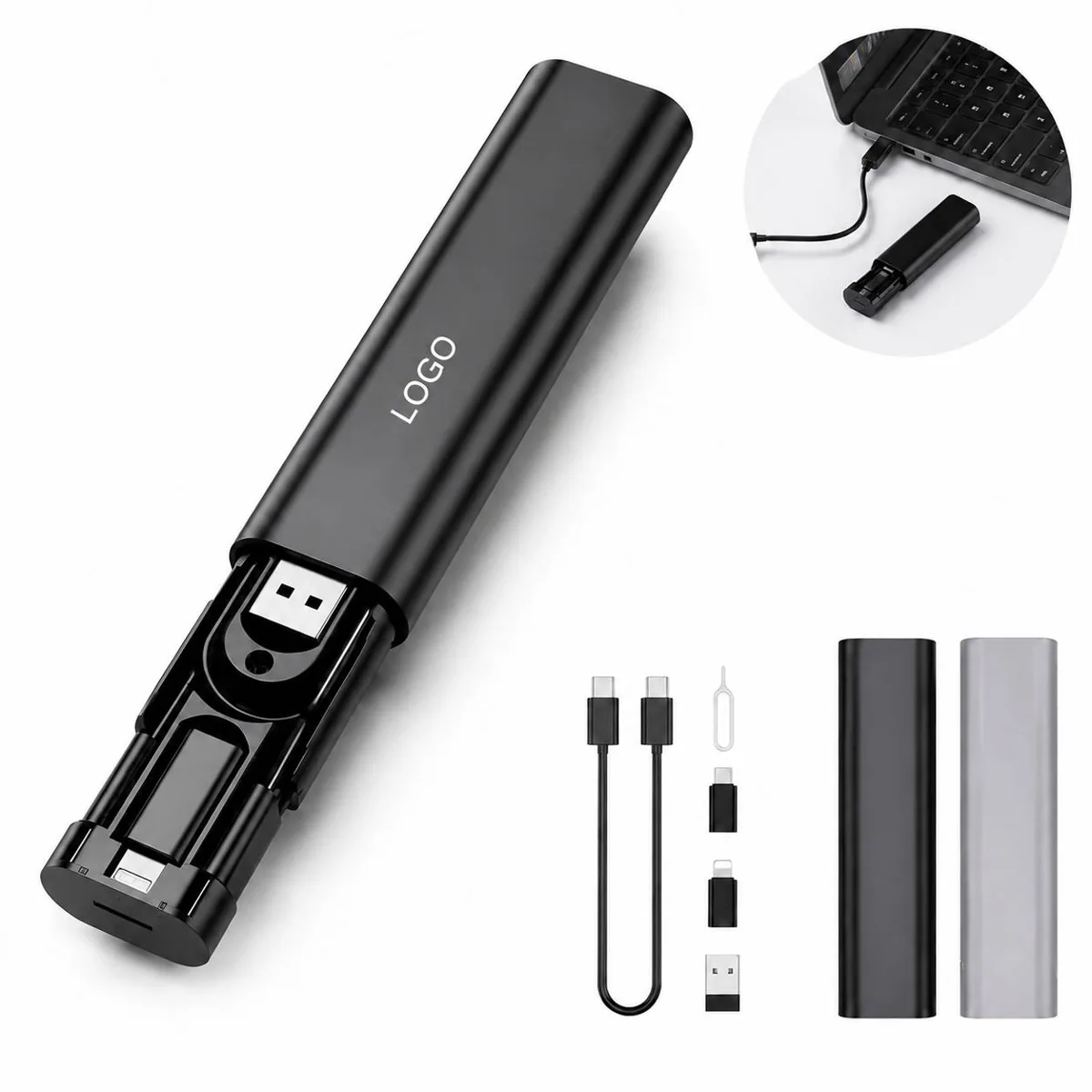 60W Fast Charging 3in1 Multi Cable Braided Nylon