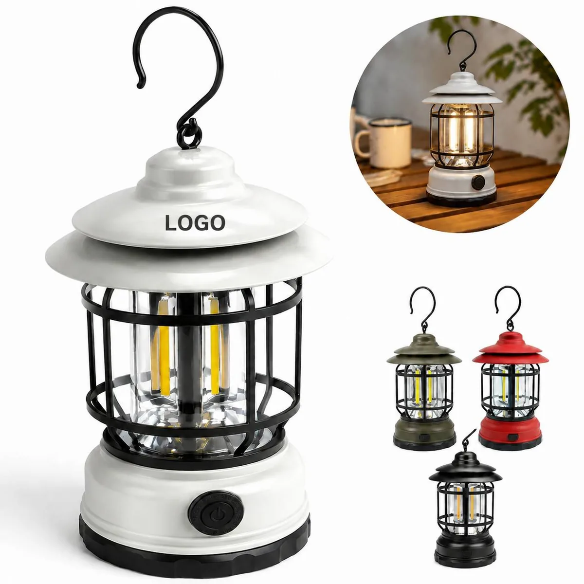 Dimmable Portable LED Camping Lantern, USB Rechargeable