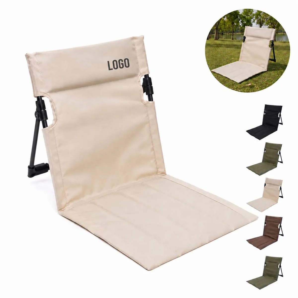 Oxford Folding Chair Aluminum Frame Portable Outdoor