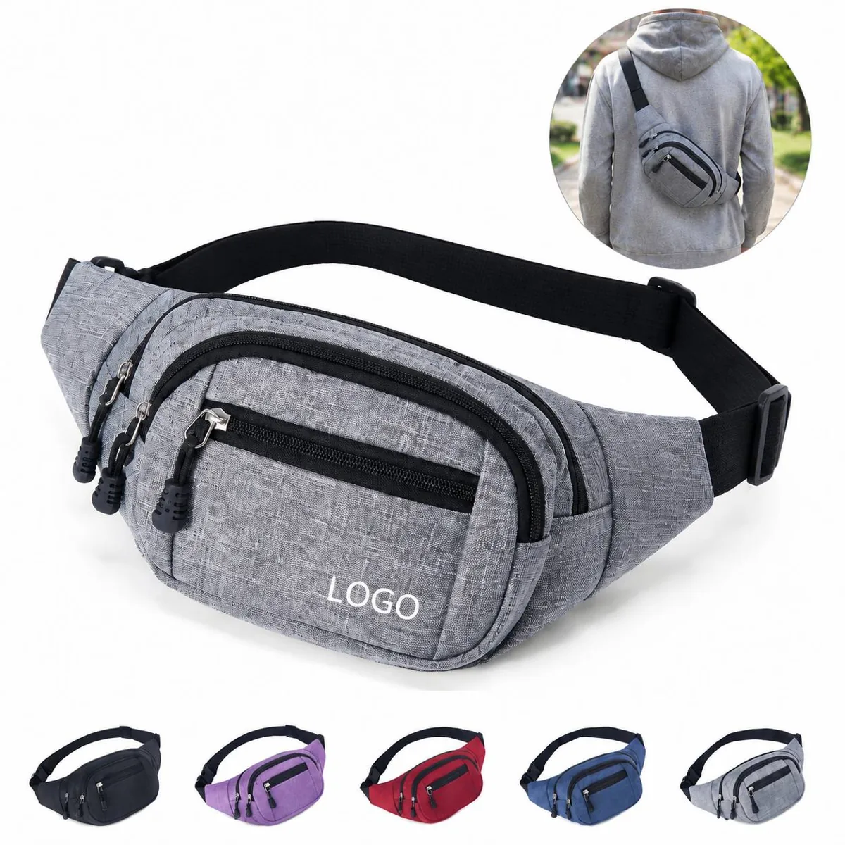 Waterproof Oxford Running Waist Pack for Outdoor Sports
