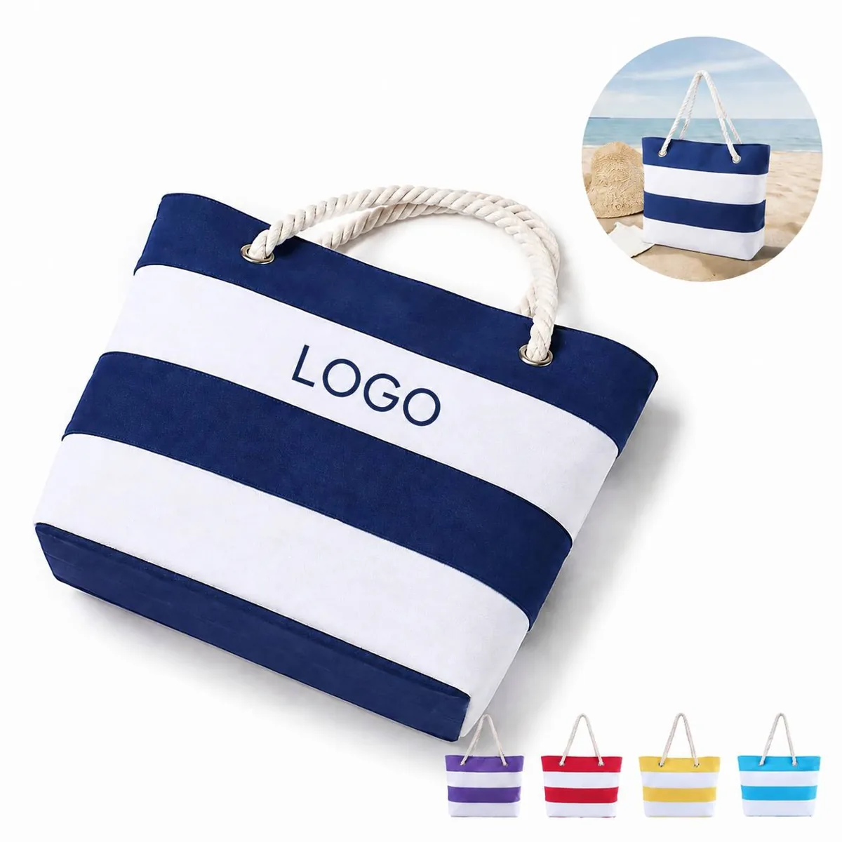Sand Resistant Canvas Beach Tote