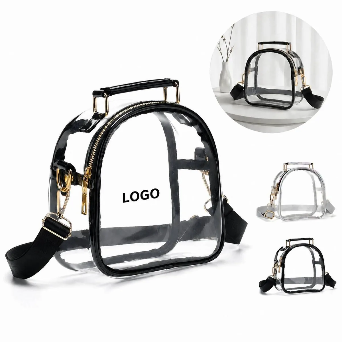 Transparent PVC Shoulder Purse for Everyday Security Checks