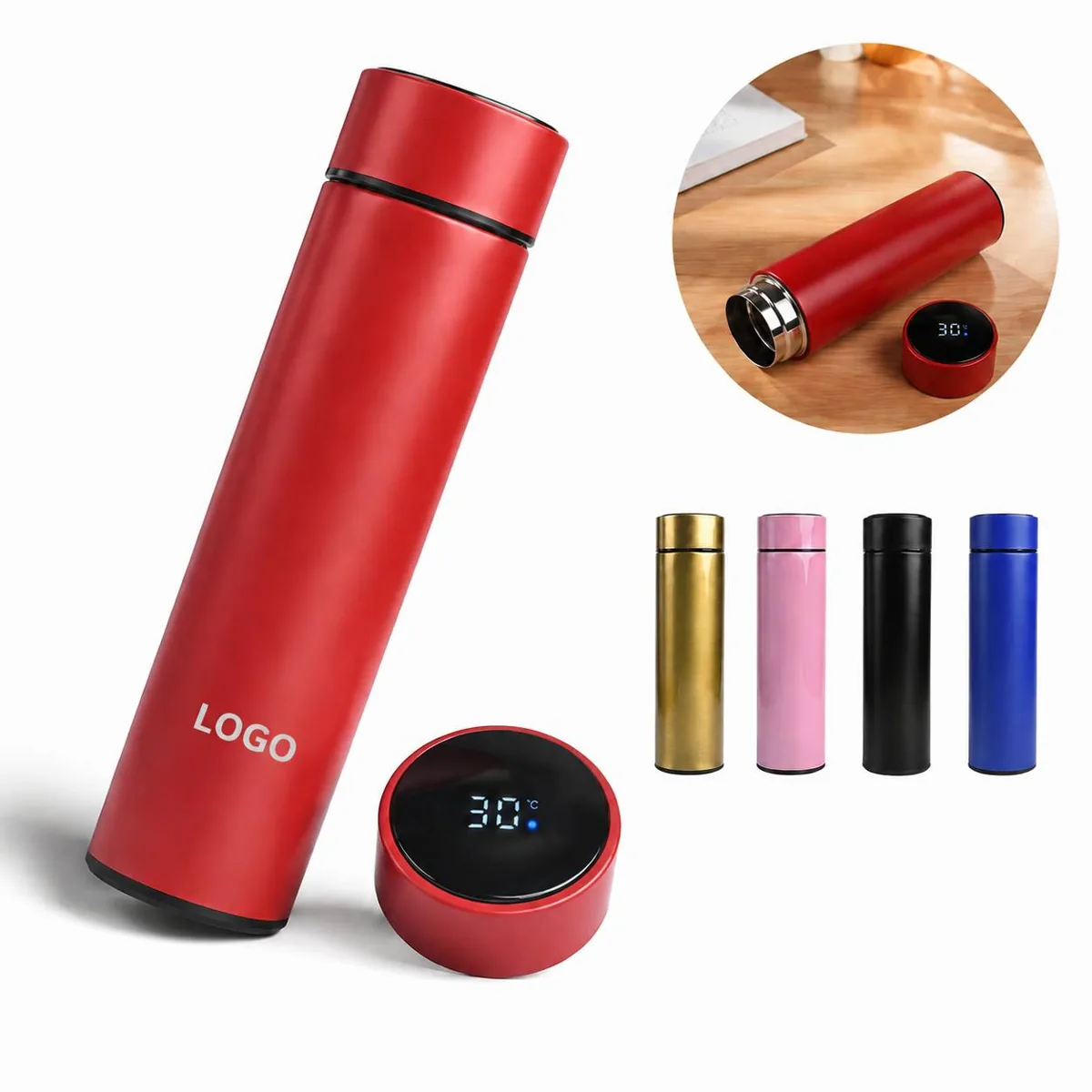 Smart Insulated Water Bottle with LED Temperature Display