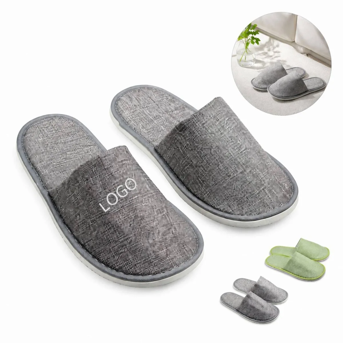 Disposable Non Slip Hotel Slippers Bulk Pack for Guest