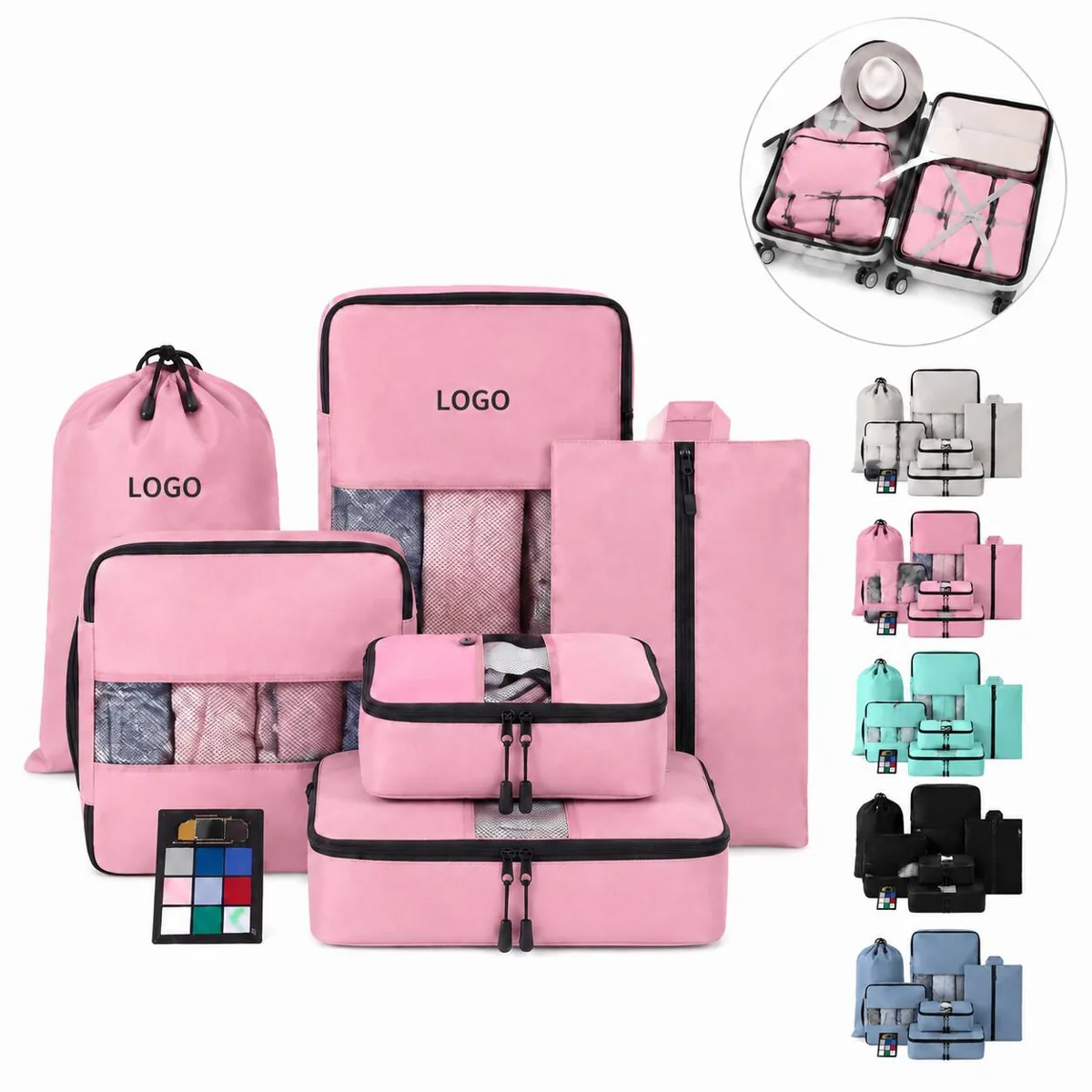 Travel Packing Cubes Set Lightweight Luggage Organizer Bags