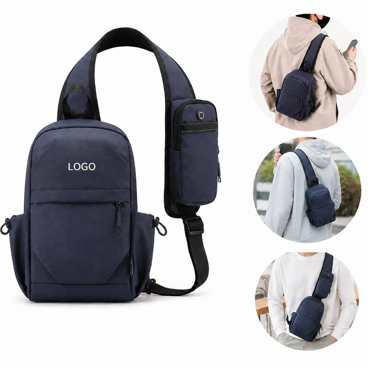 Lightweight Water-Resistant Sling Daypack for Travel