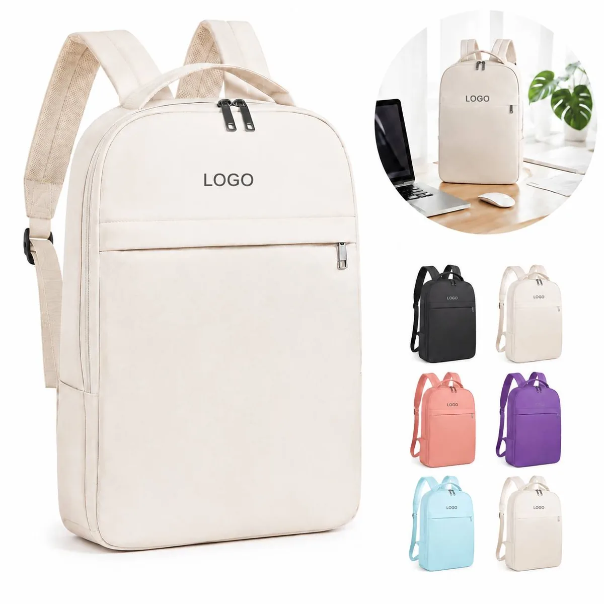 Everyday Work School Travel Backpack, Sleek Durable Design