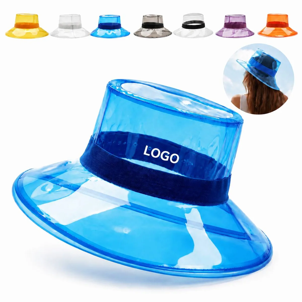 PVC Waterproof Sun Hat with Ventilation for Outdoor Use