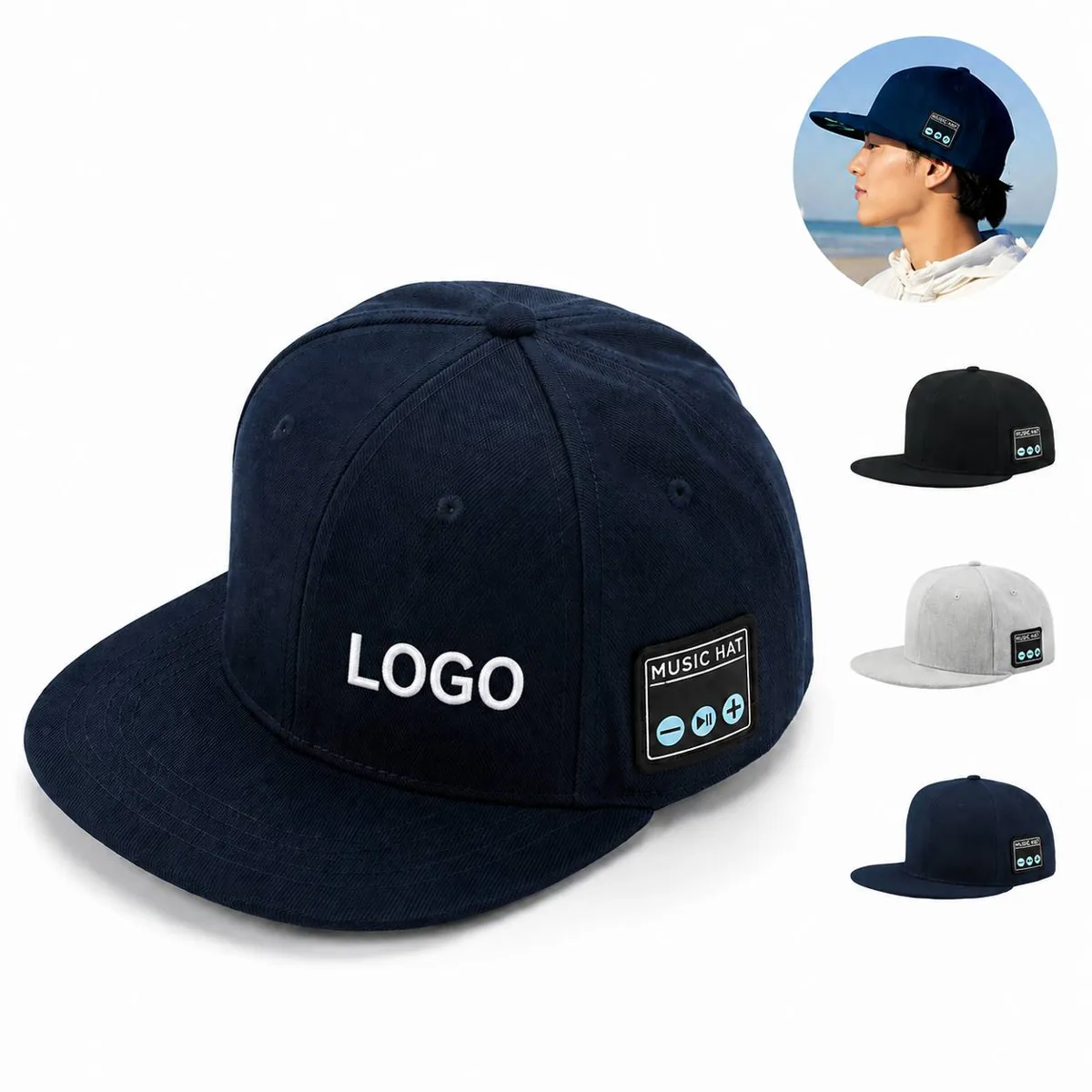 Wireless Speaker Cap Outdoor Sports Hat with Rechargeable