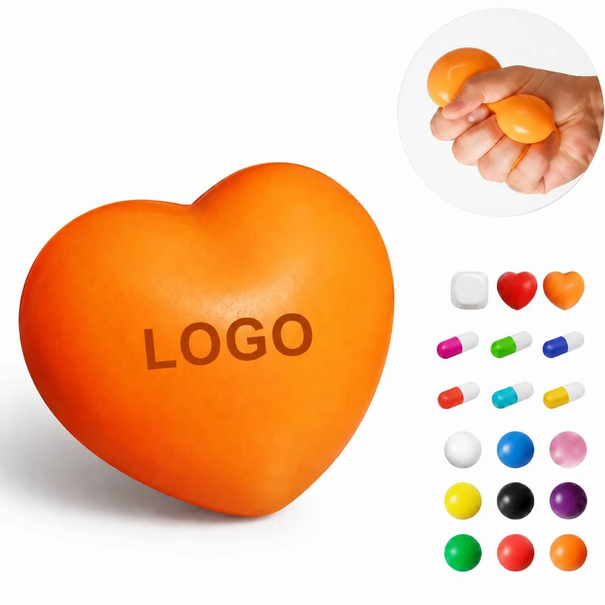 Assorted PU Foam Stress Balls Anxiety Relief Toy Set