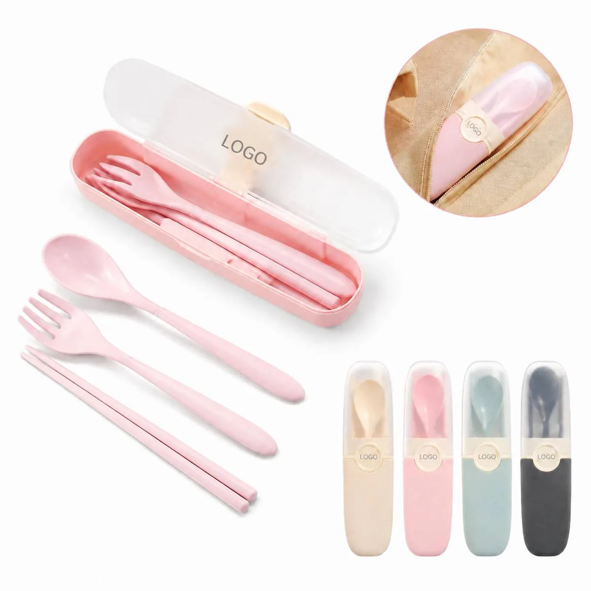 Portable Stainless Steel Utensil Set with Spoon Fork