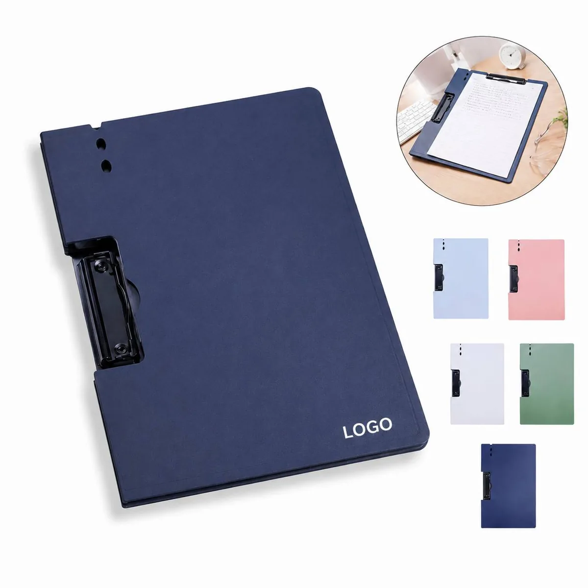 Folding Clipboard Folder with Heavy Duty Metal Clip