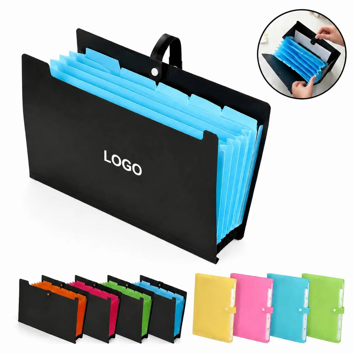 Expandable Plastic Accordion Document Organizer