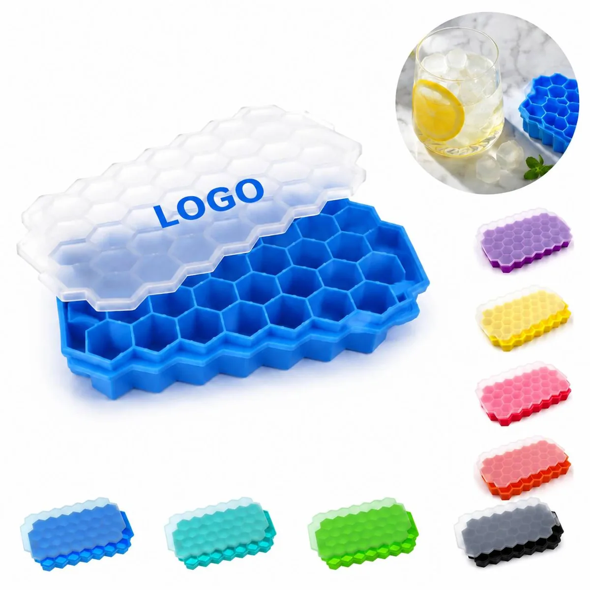 Silicone Sphere Ice Cube Mold Tray, Easy Release Round Ice