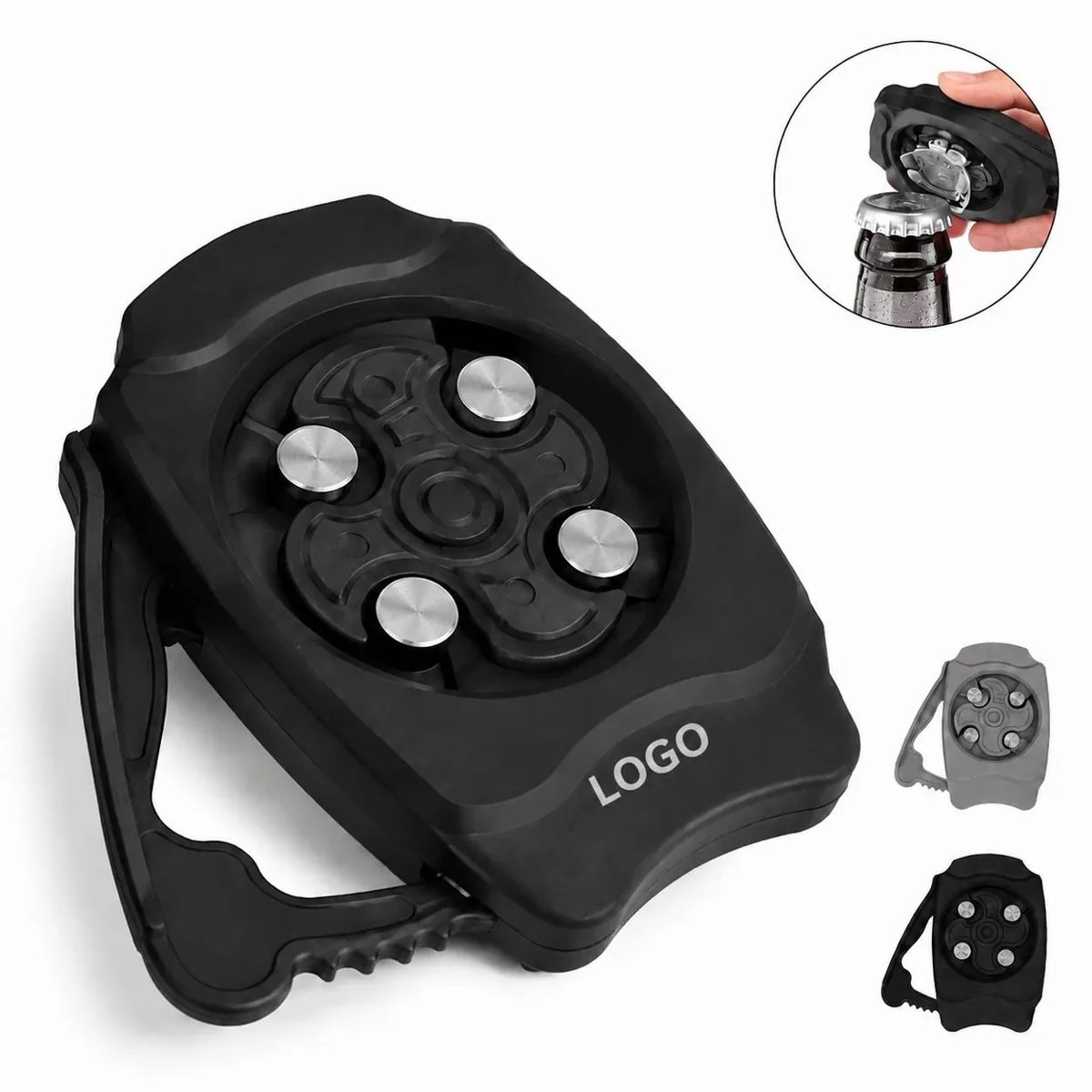 Quick Tab Can Opener with Soft Grip Handle, Portable Safe