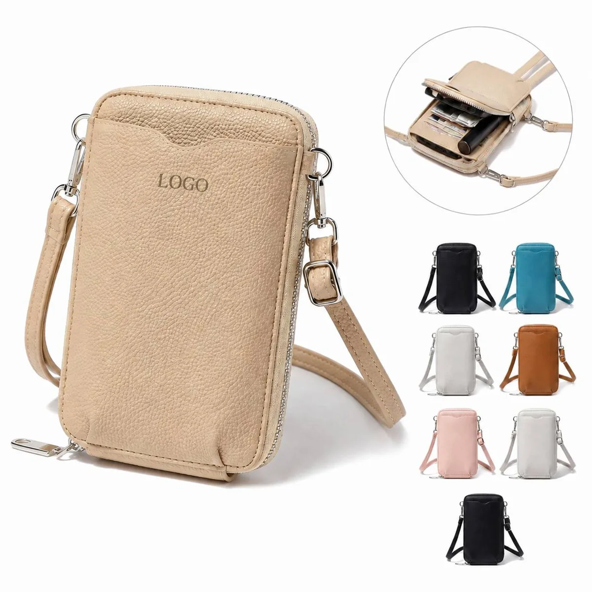 Women's Small Crossbody Wallet Phone Holder with Card Slots