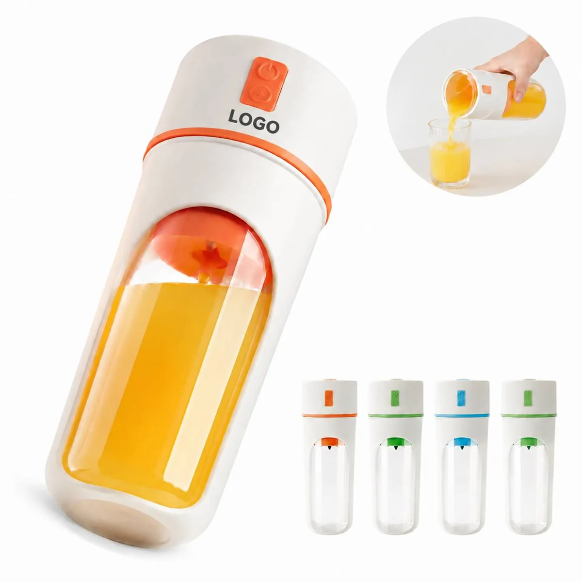 Portable Rechargeable Smoothie Blender with Ice-Crushing