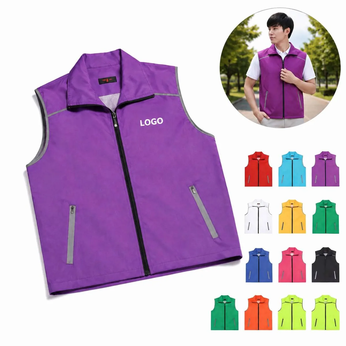 High Visibility Reflective Safety Vest with 2 Pockets