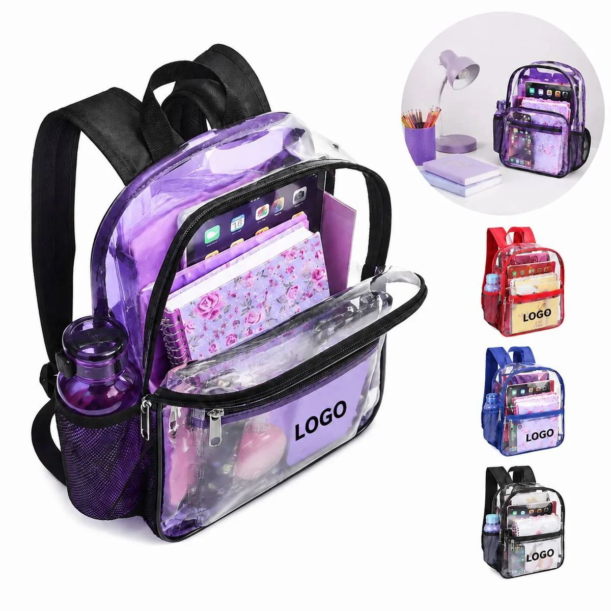 Transparent PVC Heavy Duty Stadium Backpack