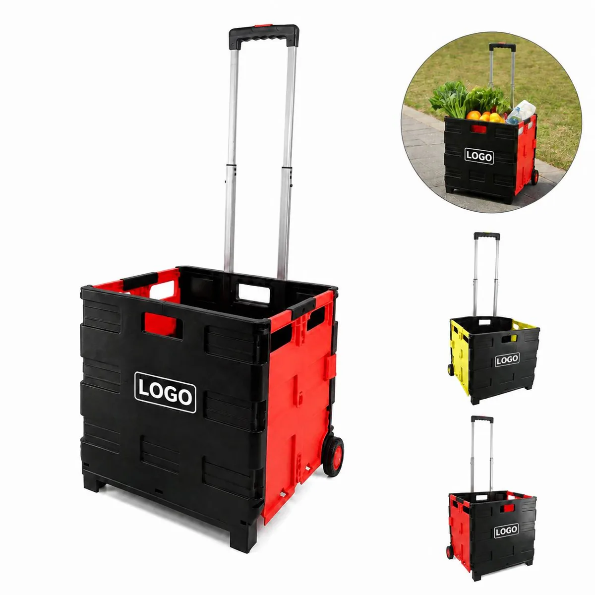 Heavy-Duty Folding Utility Cart with Collapsible Design