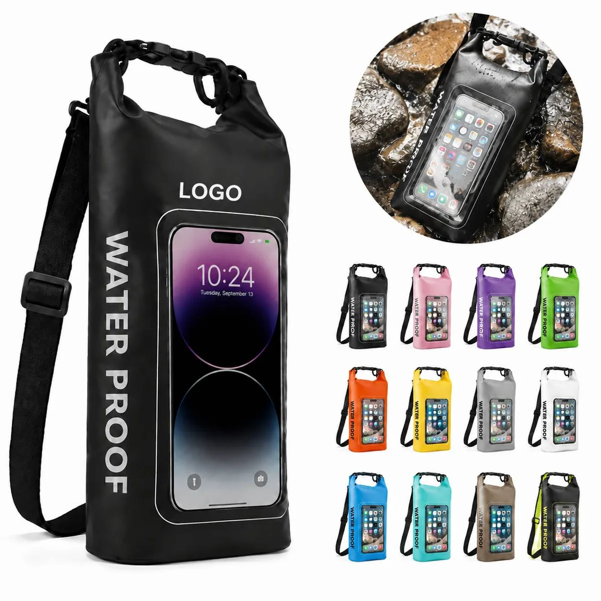 Waterproof Roll Top Dry Bag Backpack for Outdoor Travel