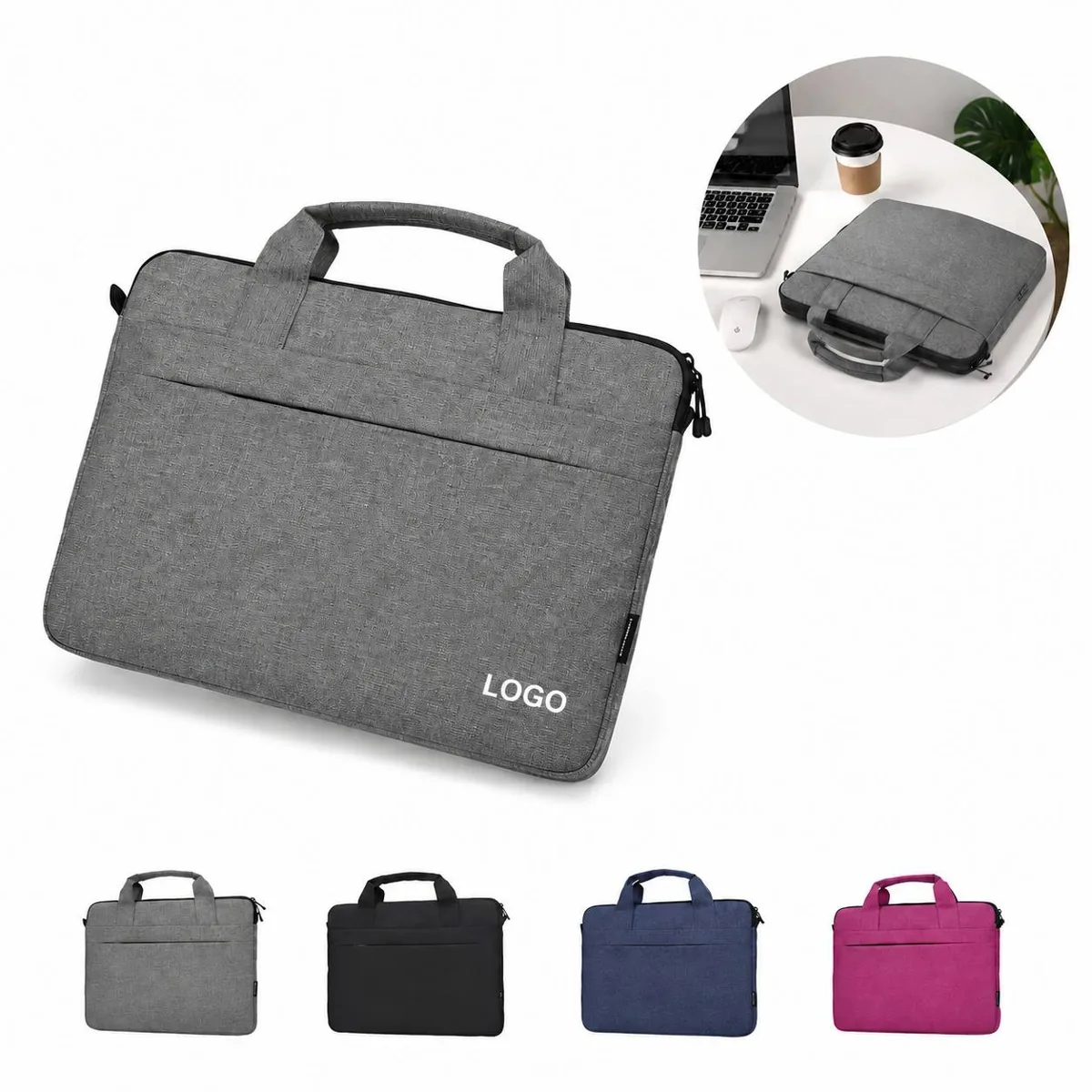 Waterproof Oxford Laptop Tote with Soft Wool Interior