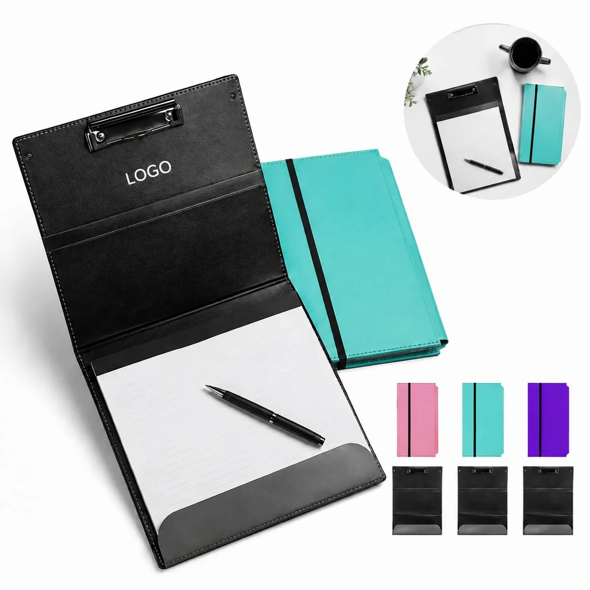 Folding 3-Panel Board with Clipboard & Storage Pockets