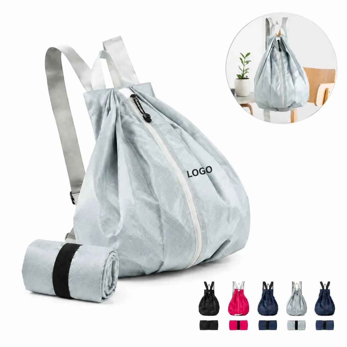 Expandable Waterproof Nylon Travel Backpack with Accordion
