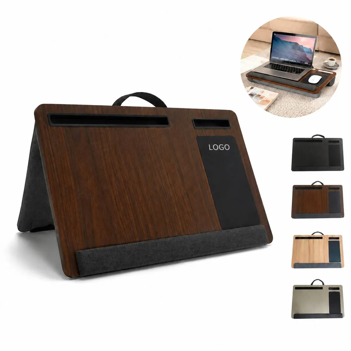 Ergonomic Laptop Desk Cushion with Wrist Pad Support