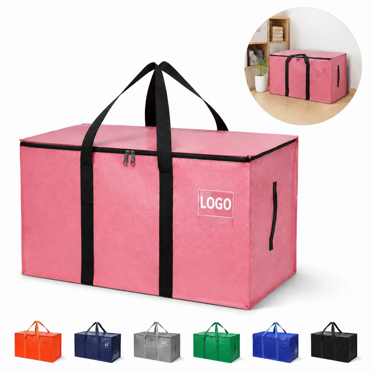 Heavy Duty Moving Storage Bags, Foldable with Dual Zippers