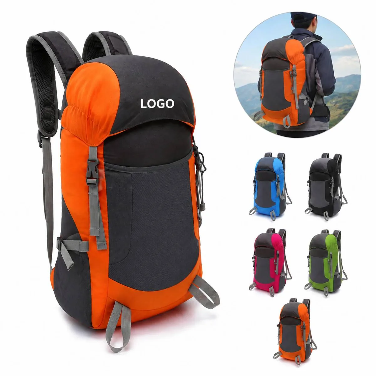 10L Waterproof Hiking Daypack with Multiple Pockets