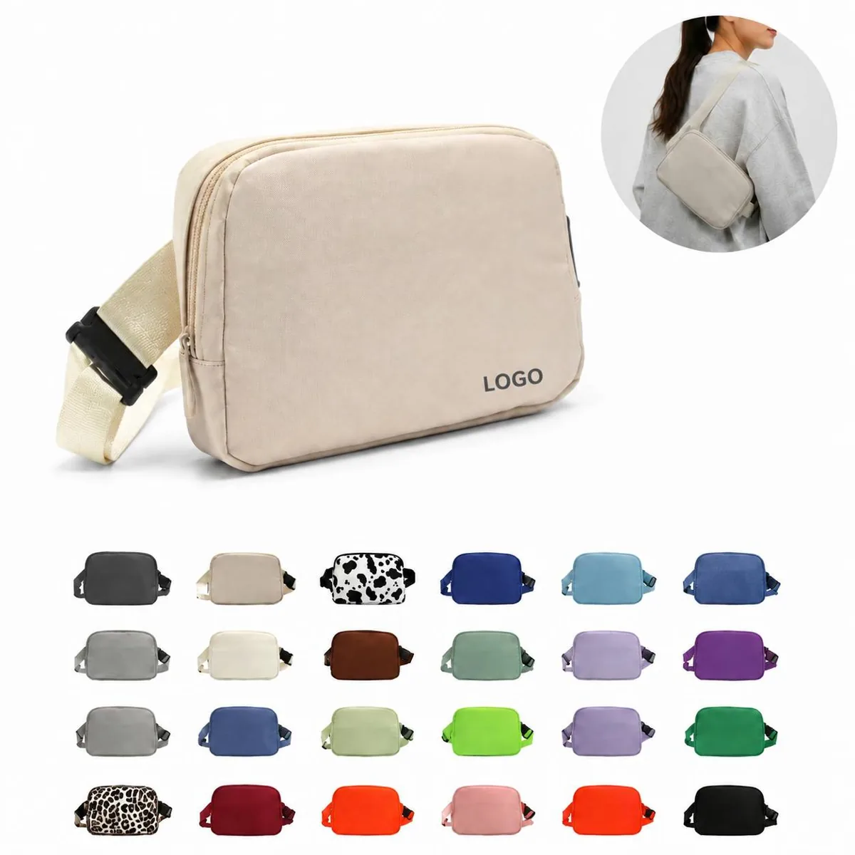 Waterproof Crossbody Waist Sling Pack for Travel Hiking