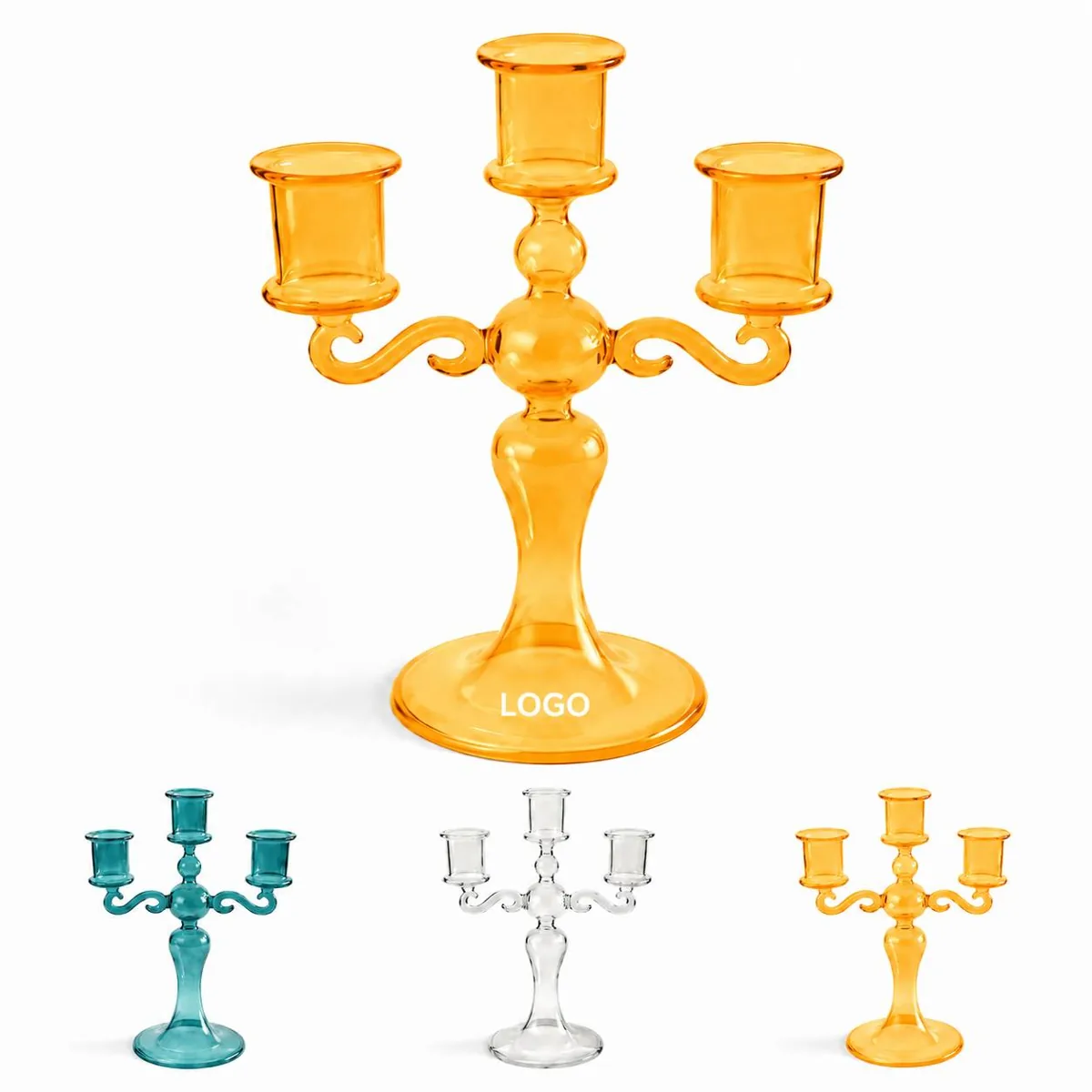 Elegant Glass Candle Holder for Weddings & Home Decor