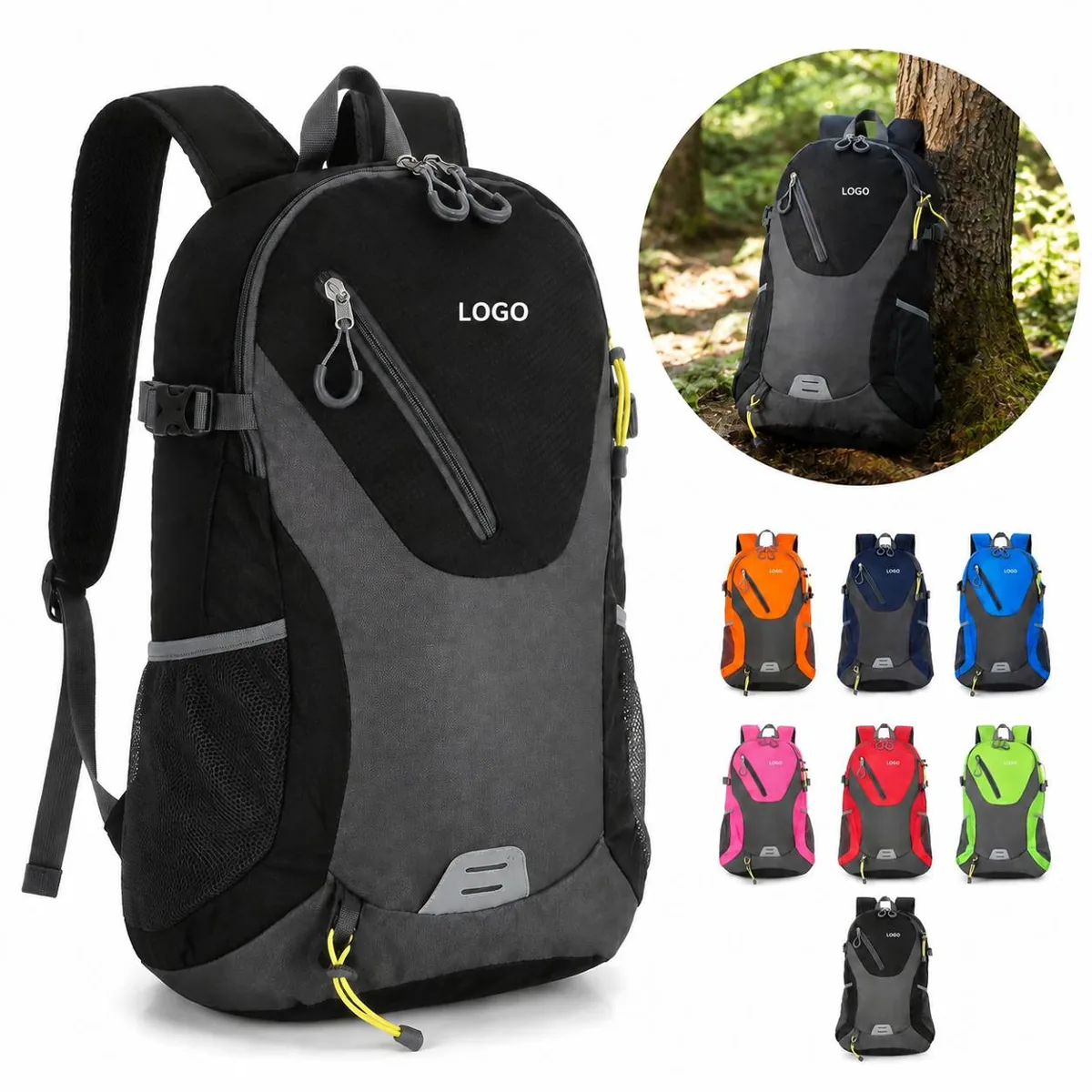 Waterproof Hiking Daypack with Laptop Pocket and Mesh