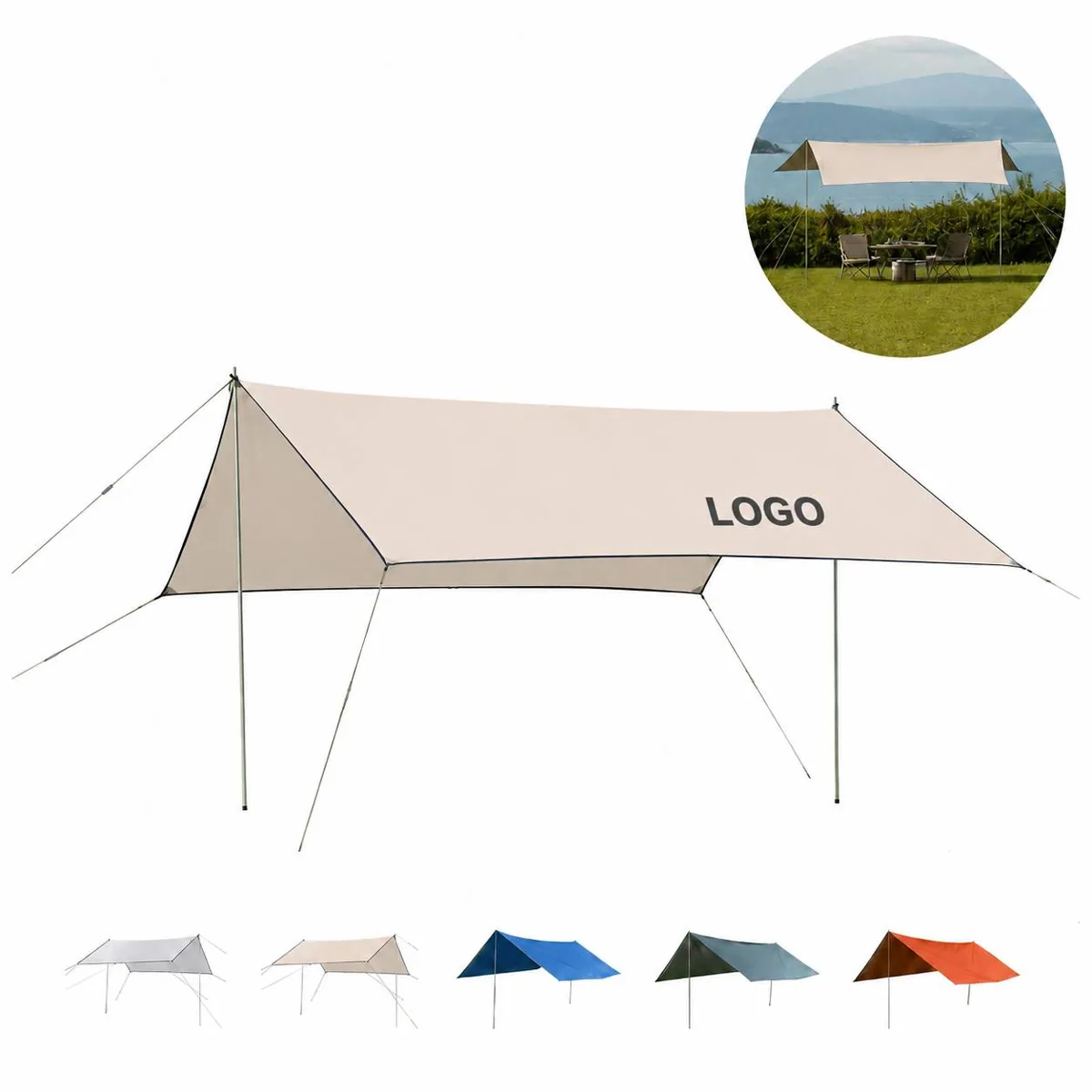 Portable Outdoor Shelter Canopy Waterproof for Camping