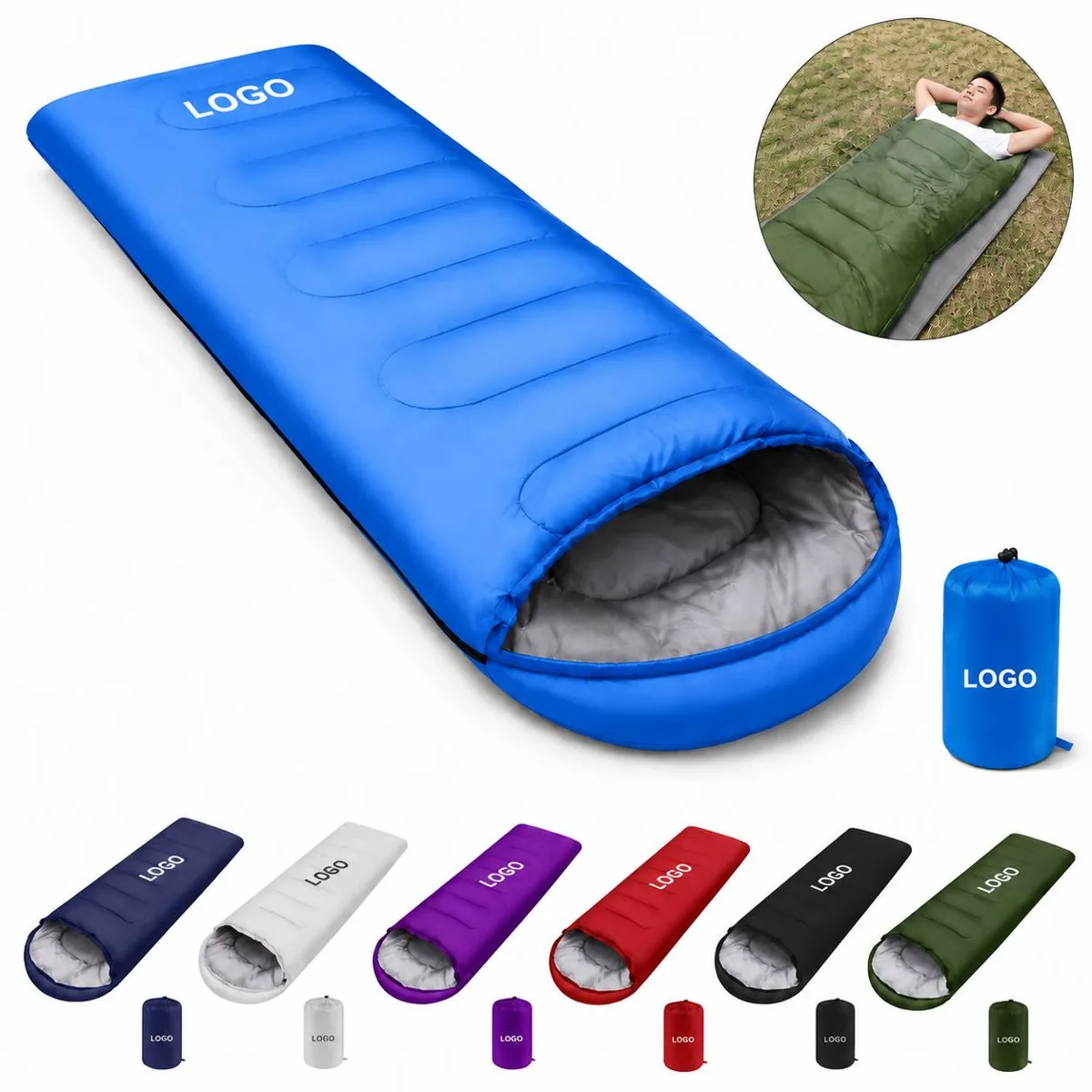 Compact Water Resistant Sleeping Bag for Outdoor Giveaways