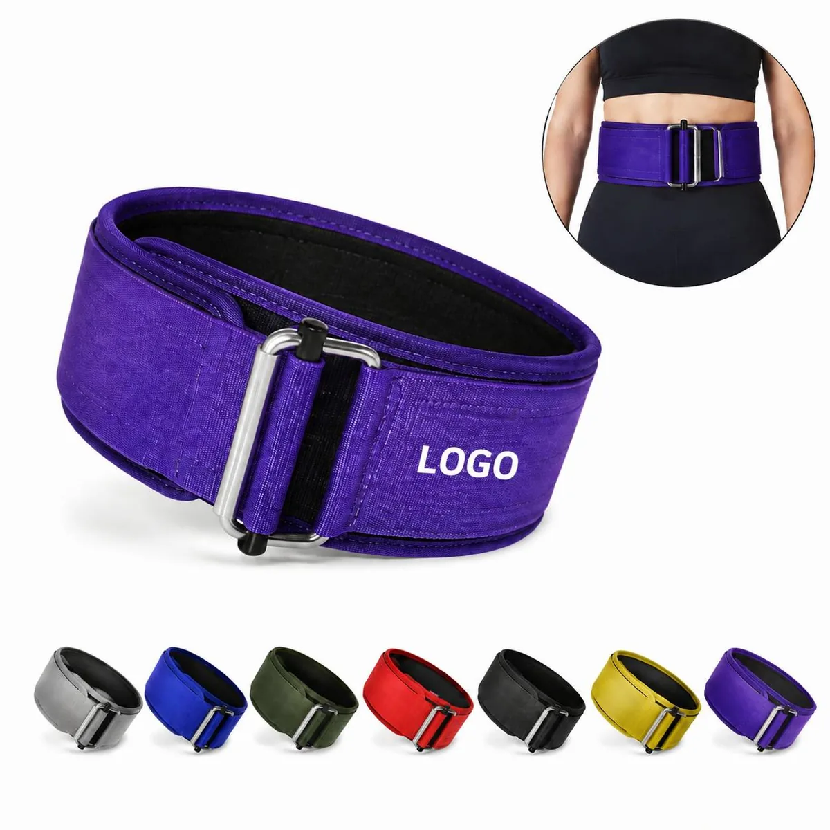 Custom Logo Suede Powerlifting Belt