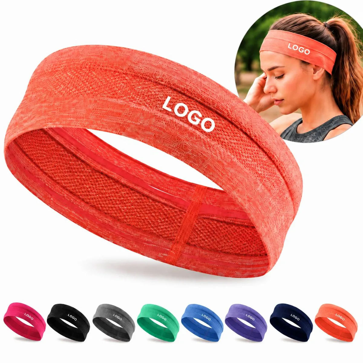 Active Grip Sweatband Headband for Sports, Yoga, and Running