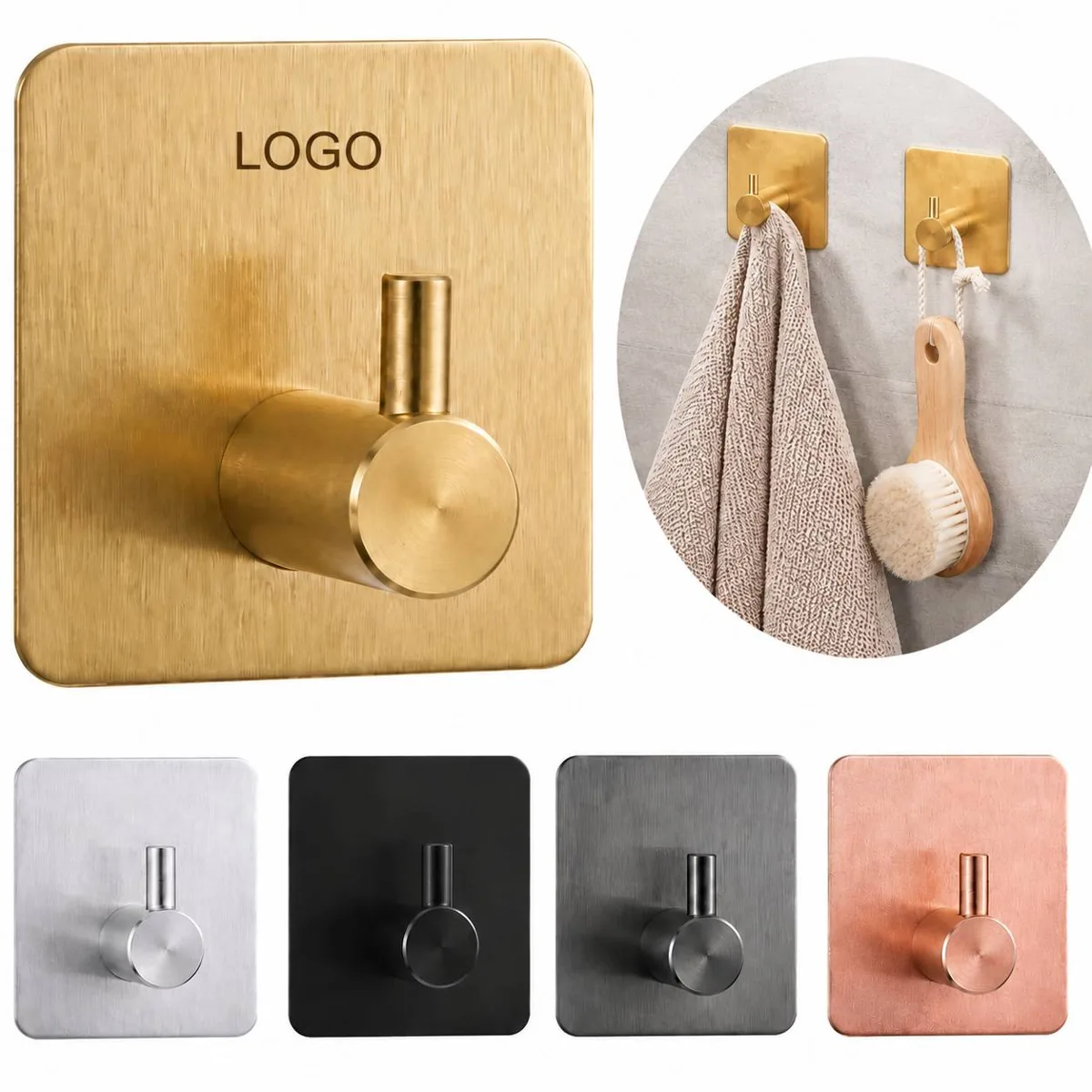 Adhesive Wall Hooks for Towels and Coats