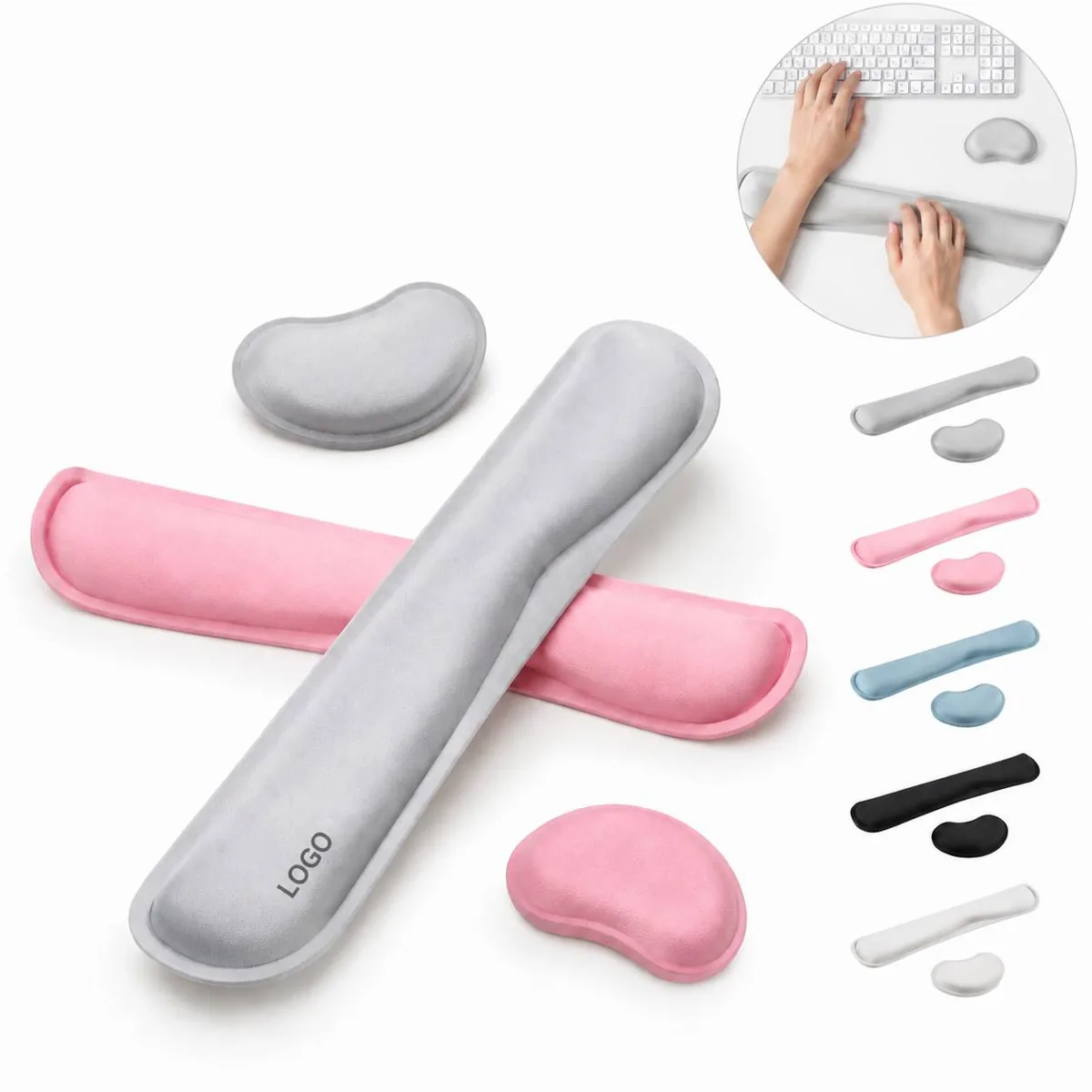 Memory Foam Ergonomic Wrist Support Pad with Anti-Slip Base